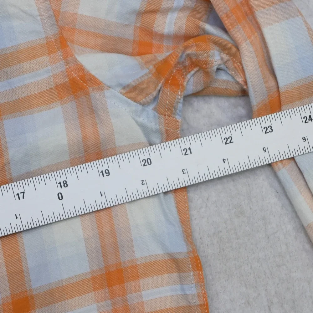 Columbia Out and Back II Long Sleeve Shirt Mens S NEW Orange Plaid Button Up